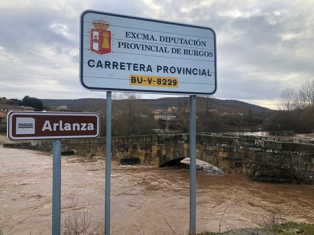 Crecida río Arlanza 25 de enero 2021