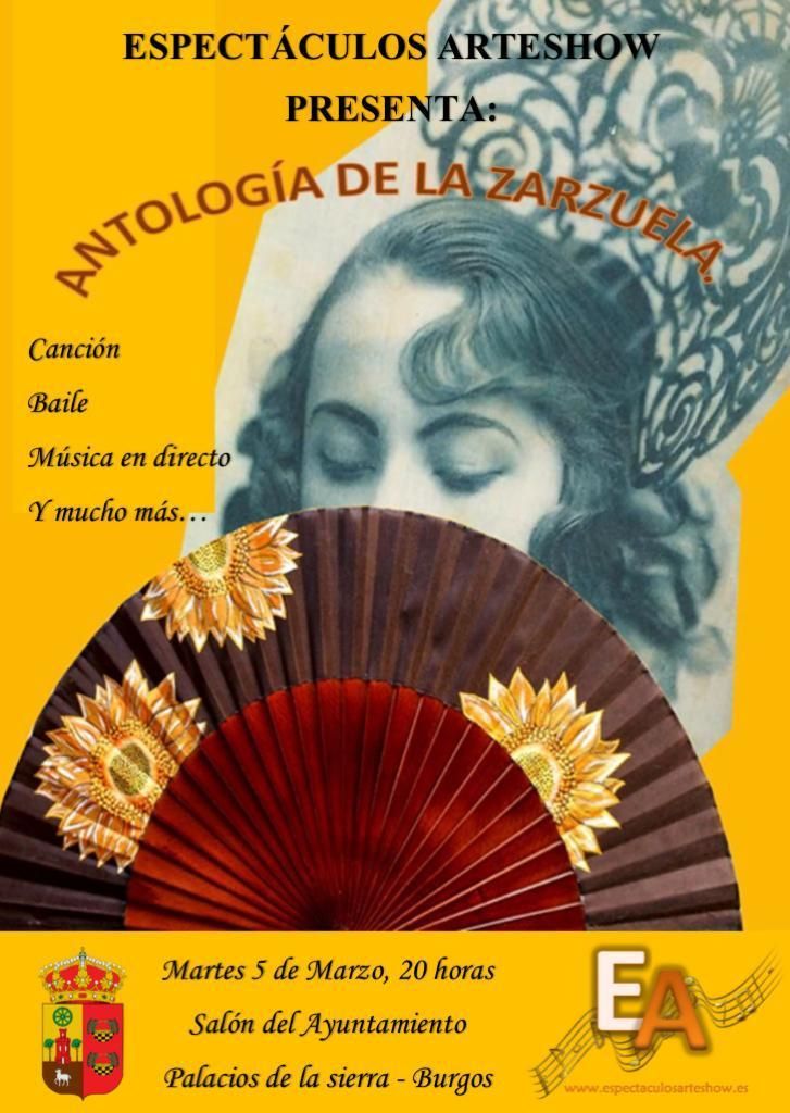 Cartel Palacios Antología Zarzuela